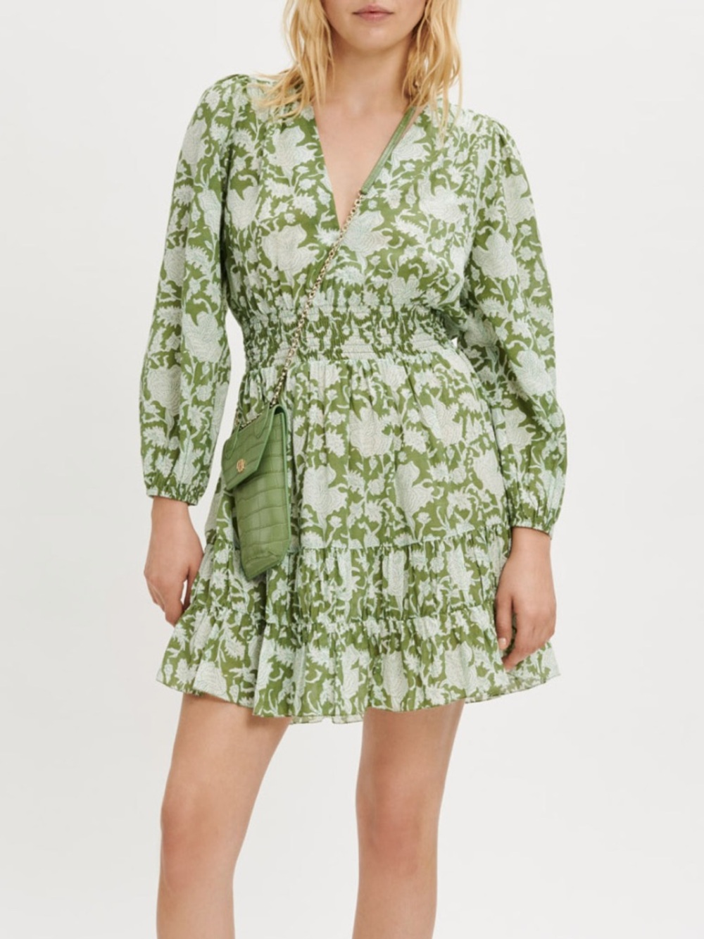 MAJE Printed Cotton Mini Dress - 38/ M